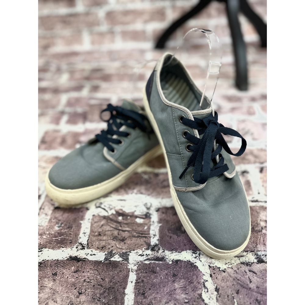 Taos Super Soul Mens Slate Blue Canvas Low Top Sneakers Size 10 Everyday Classic - Picture 2 of 16